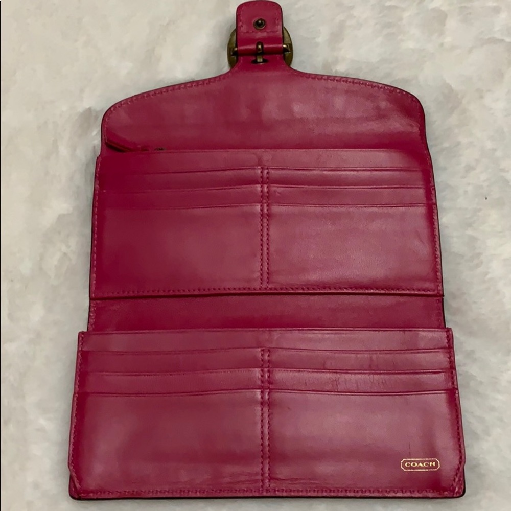 Coach leather Wallet front Buckle Wallet - Picture 3 of 7